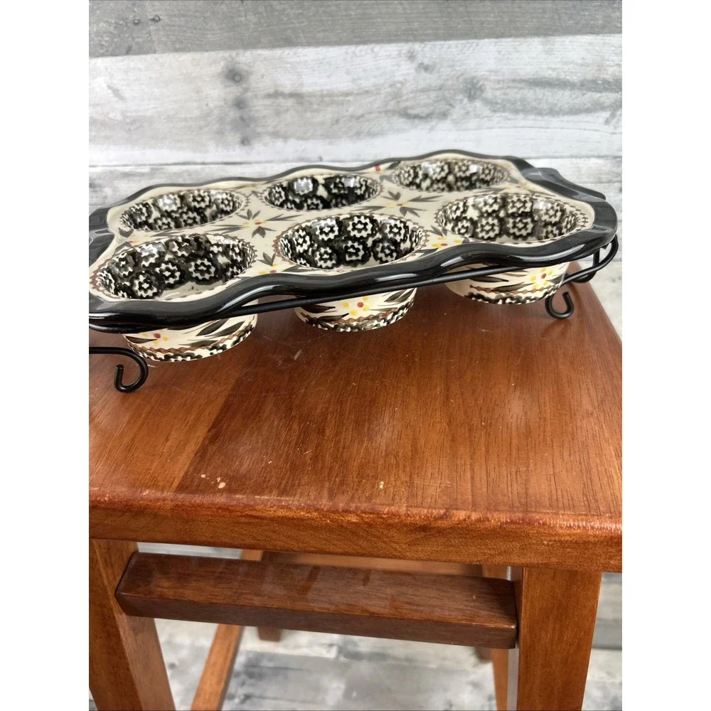 Temp-Tations by Tara Old World Muffin Pan - Confetti Black With Recipes
